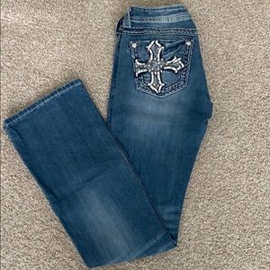Miss Me bootcut jeans, have one worn them once.